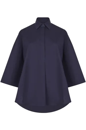 French Connection Rhodes Poplin Ss Popover Navy