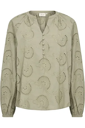 Cream Crdelia Blouse Green