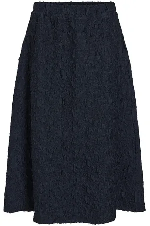 VILA Visophia Hw Volume Midi Skirt/Dc Navy