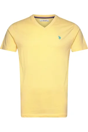 U.S. Polo Assn. Uspa T-Shirt V-Neck Cem Men Yellow