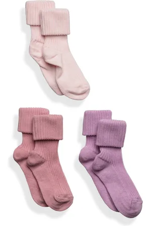mp Denmark Cotton Rib Baby Socks - 3-Pack Pink