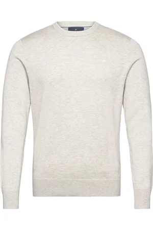 Hackett Cotton Silk Crew Grey