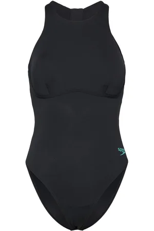Speedo Womens Racer Zip Swimsuit With Built In Swim Bra