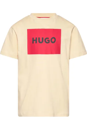 HUGO BOSS Short Sleeves Tee-Shirt Beige