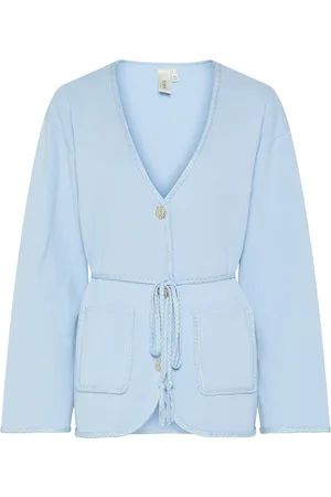 Y.A.S Brema Ls Knit Cardigan Blue