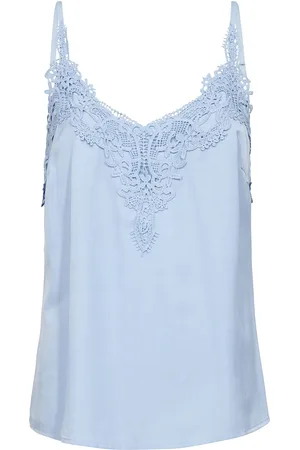 Cream Cranna Top Blue