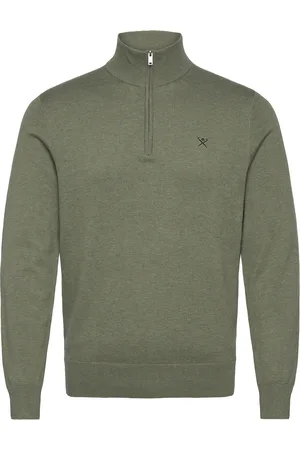 Hackett Cotton Silk Hzip Khaki