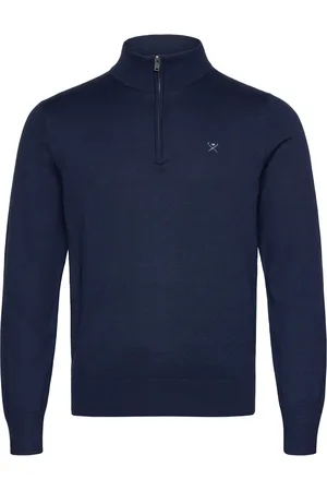 Hackett Cotton Silk Hzip Navy