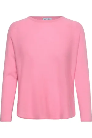 Davida Cashmere Curved Sweater Pink