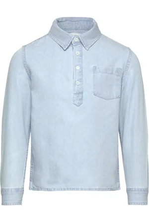 MANGO Pocket Denim Shirt Blue