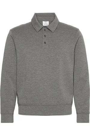 MANGO Regular-Fit Polo Sweatshirt Grey