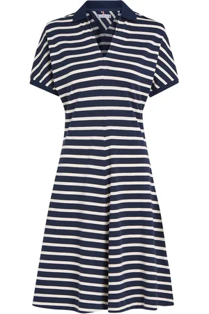 Tommy Hilfiger Lyocell Open-Nk F&F Polo Dress Navy