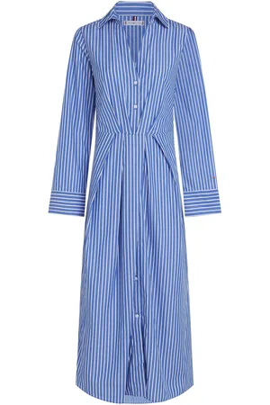 Tommy Hilfiger Soft Co Knot Ls Shirt Dress Blue