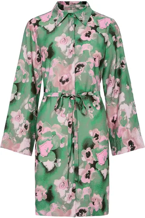 Y.A.S Wingy 7/8 Shirt Dress S. Green
