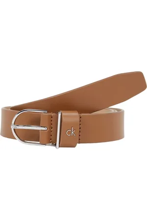 Calvin Klein Ck Metal Loop Round Buckle 2.5 Brown