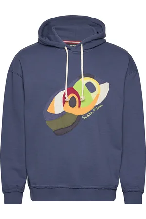 Scotch&Soda Loose Fit Applique Hoodie Navy