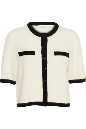 Gestuz Gzalpha Contrast Cardigan White