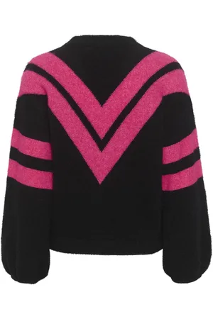 Gestuz Alphagz Ls Striped Pullover Black