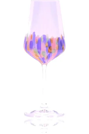 Anna Von Lipa Hand Painted Sevilla White Wine Purple