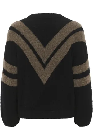 Gestuz Alphagz Ls Striped Pullover Black