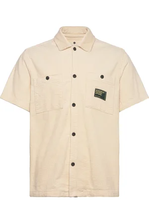 Anerkjendt Aktheo Corduroy S/S Shirt Beige