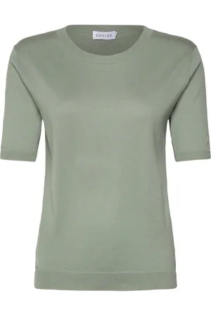 Davida Cashmere T-Shirt Over Green