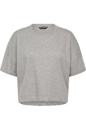 French Connection Tally Jrsy Sslv Crewnk Tee Grey