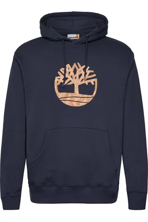 Timberland Front Camo Tree Logo Hoodie Navy