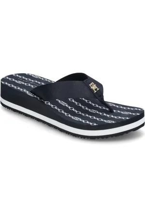 Tommy Hilfiger Im Th Chainprint Midwedge Sandal Navy