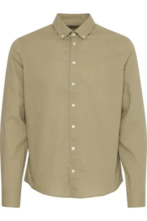 Casual Friday Cfanton 0053 Bd Ls Linen Mix Shirt Khaki