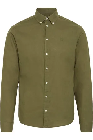 Casual Friday Cfanton 0053 Bd Ls Linen Mix Shirt Khaki