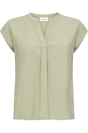 Cream Cririna Ss Blouse Green