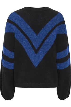 Gestuz Alphagz Ls Striped Pullover Blue