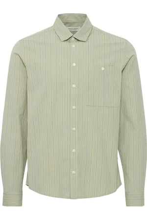 Casual Friday Cffreddi Ls Small Striped Shirt Green