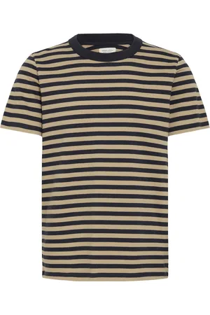 Casual Friday Cfloke Structured Striped Tee Beige