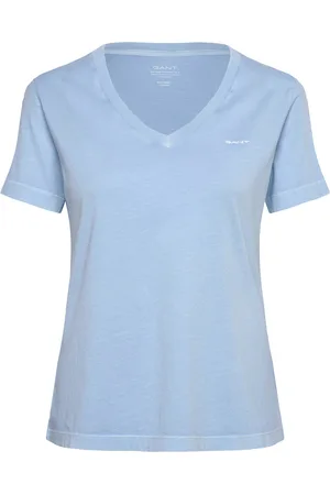 GANT Reg Sunfaded Ss V-Neck T-Shirt Blue