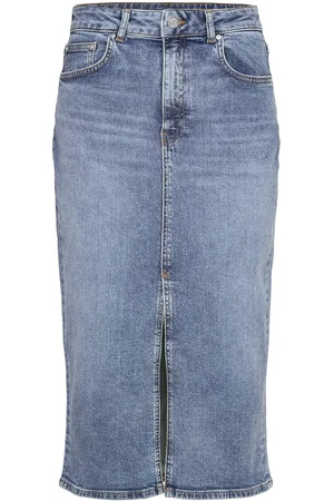 GANT Midi Denim Skirt Blue