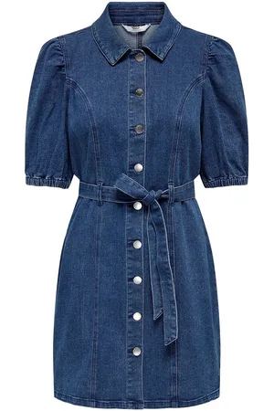 ONLY Onlvibbe Ss Belt Dnm Dress Noos Navy