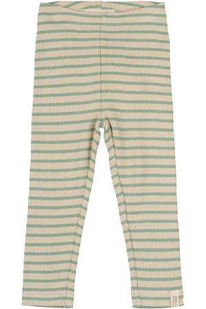 Petit Piao Legging Modal Striped Green
