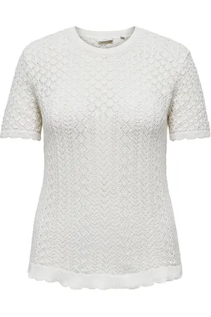 ONLY Carsaga Life Ss O-Neck Knt White