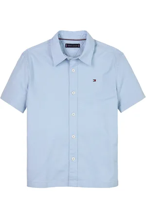 Tommy Hilfiger Stretch Oxford Shirt Ss Blue