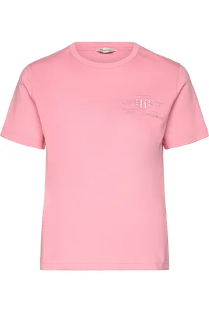 GANT Reg Tonal Shield Ss T-Shirt Pink