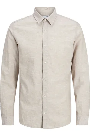 JACK & JONES Jjebreeze Linen Blend Shirt Ls Sn Jnr Beige Jack & J S