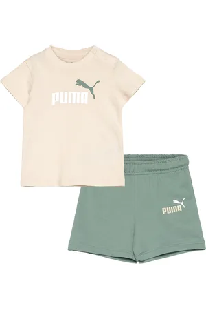 PUMA Minicats Ess Tee And Shorts Set Inf Beige