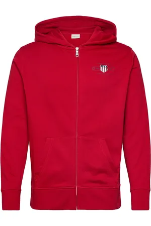 GANT Graphic Fullzip Hoodie Red