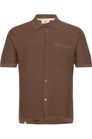 Anerkjendt Aksvend S/S Knit Shirt Brown