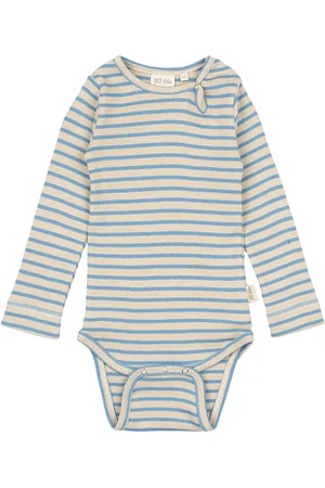 Petit Piao Body L/S Modal Striped Blue