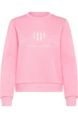 GANT Reg Tonal Shield C-Neck Sweat Pink