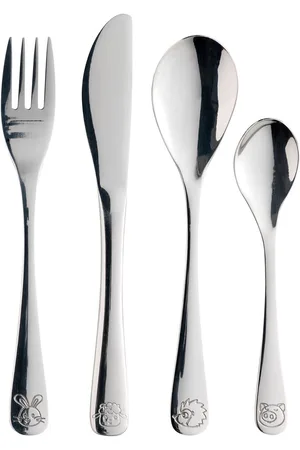 aida Atelier Mini - Børnebestik 4 Dele Sæt Kniv Silver