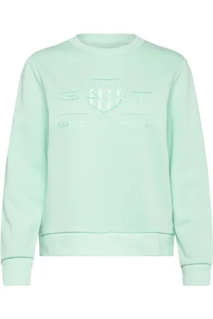 GANT Reg Tonal Shield C-Neck Sweat Green